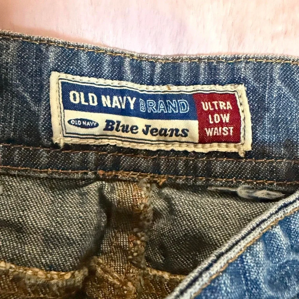Y2K Old Navy ultra low waist denim skirt